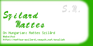 szilard mattes business card
